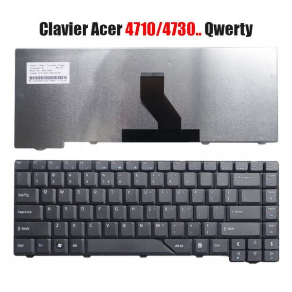 Clavier ACER ASPIRE 4710 4730 4310.. Qwerty Noir
