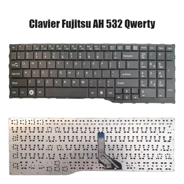 Clavier FUJITSU AH532 Qwerty Noir avec pavé