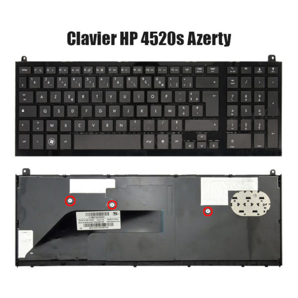 Clavier HP 4520s Azerty Noire Neuf et non rétroéclairé