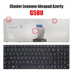 Clavier Lenovo Ideapad G580 Azerty Noir + pavé numérique