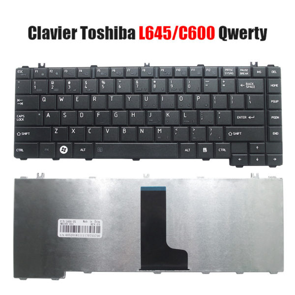 Clavier TOSHIBA Qwerty L645 L635 C600 C635 C645 NOIR