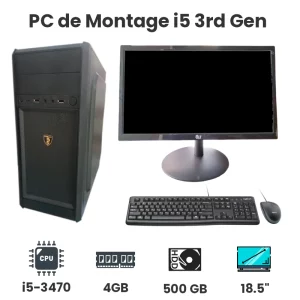 PC de Montage i5-3470|4GB|500HDD|18.5