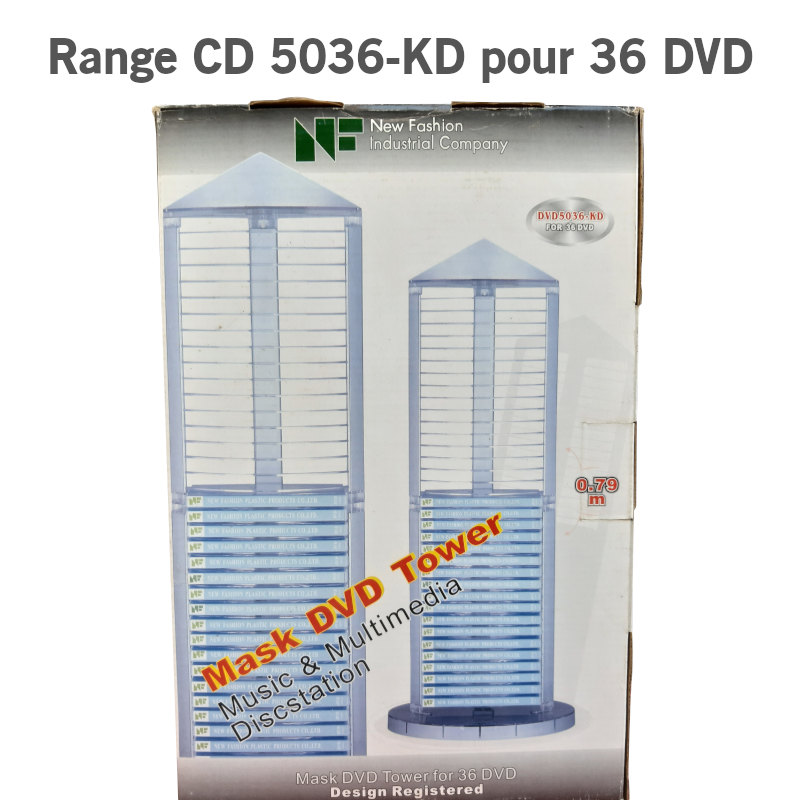 Range CD 5036-KD New Fashion pour 36 DVD - CAPMICRO