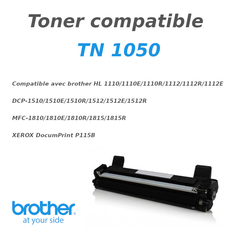 Cartouche de Toner Zambrero Compatible TN-1050 pour Brother DCP-1610W DCP-1612W  DCP-1512 DCP-1510 (2 Noir) - Cdiscount Informatique