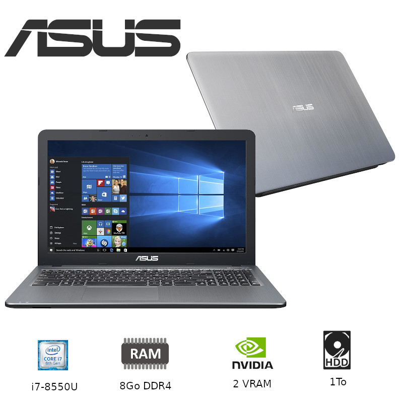 Asus X540U Laptop i7-8550U (Silver) 15.6 1To 8Go - CAPMICRO