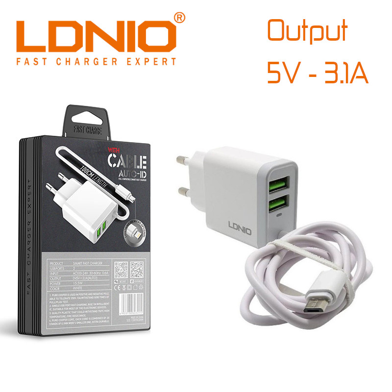 Chargeur LDNIO C702Q 3.0A smartphone pour voiture - CAPMICRO