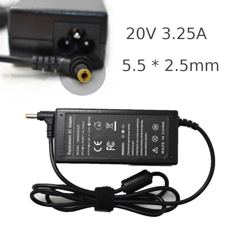 Chargeur LENOVO 20/3.25 C slim (5.5 x 2.5) - CAPMICRO