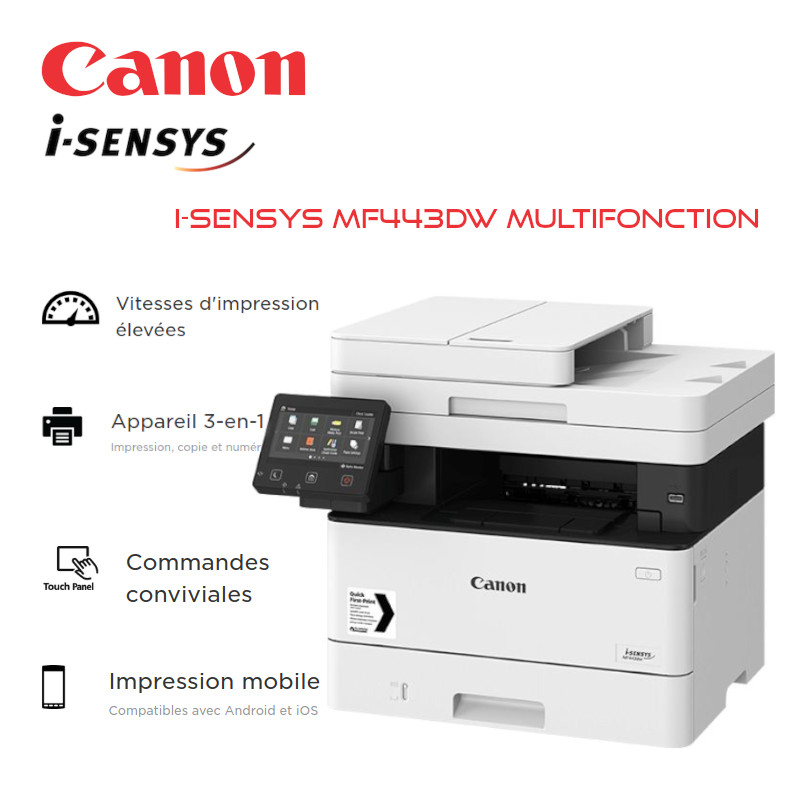 Canon i-SENSYS MF443dw Multifonction Laser-Monochrome 3-en-1 image #00