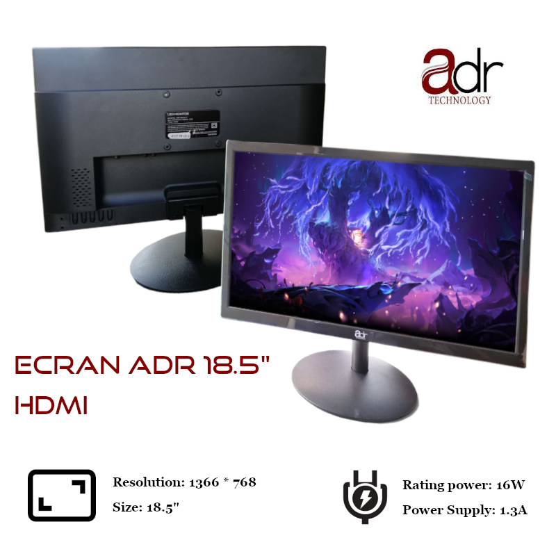 Ecran ADR 18.5 HDMI/VGA 1366*768 - CAPMICRO