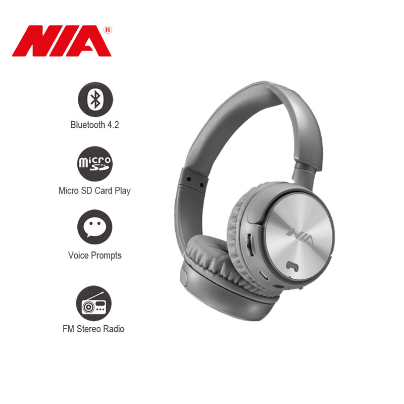 NIA WH-220 casque d'écoute sans fil Bluetooth sur l'oreille 4 en 1 carte