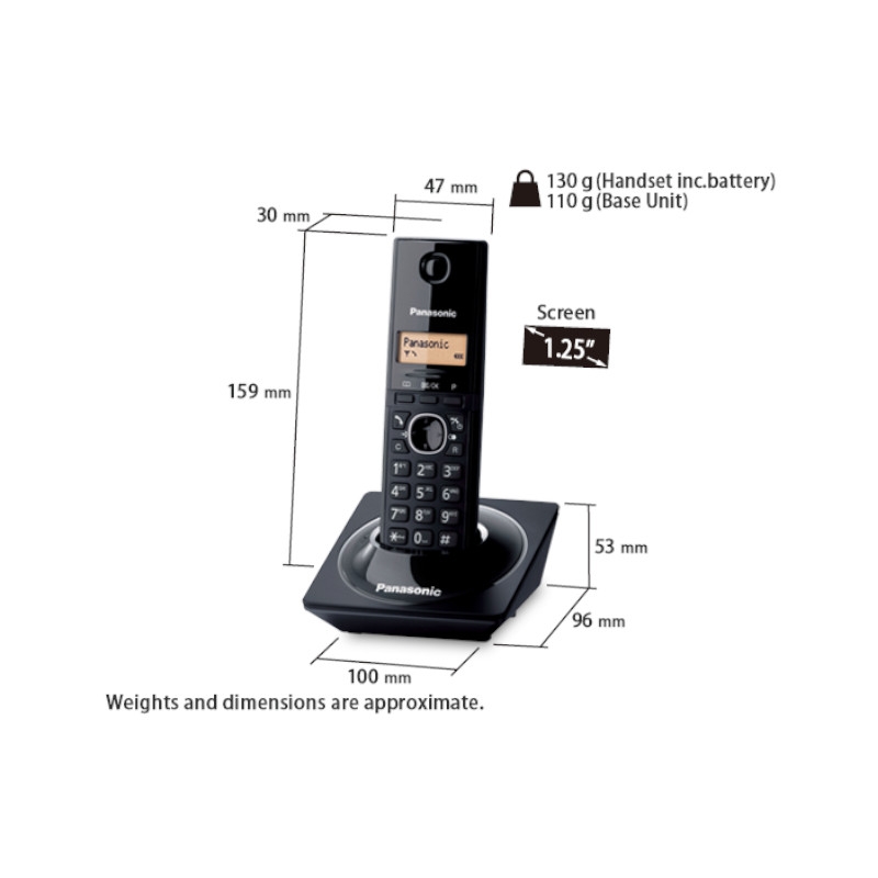 Système téléphonique Panasonic sans fil numérique avec 2 combinés 