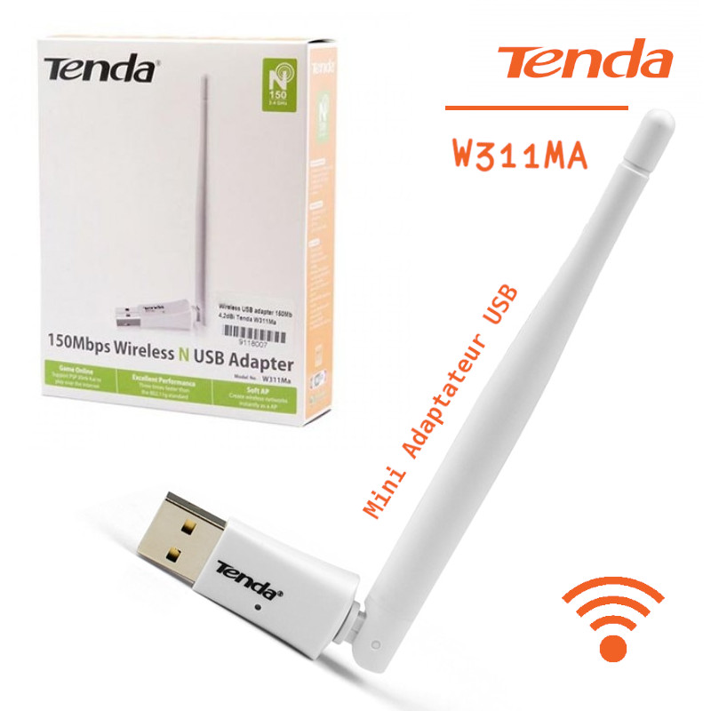 TENDA W311MA CLE WIFI (Mini Adaptateur) USB sans fil N 150Mbps image #00