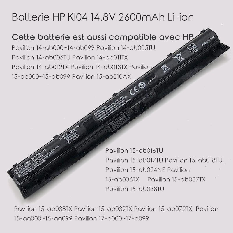 Batterie HP KI04 14.8V 2600mAh Li-ion image #00