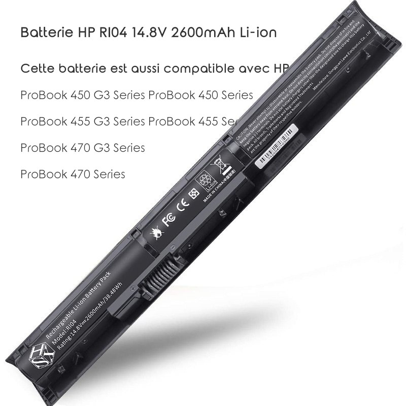 Batterie HP RI04 14.8V 2600mAh Li-ion