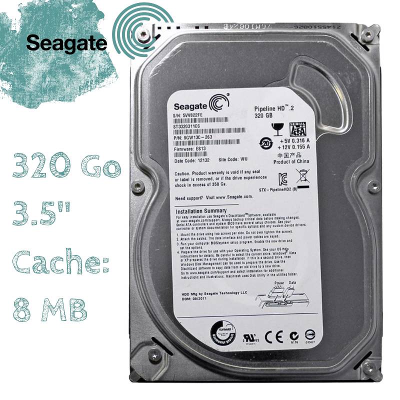 Disque Dur 320Go Seagate SATA 3.5 Pipeline