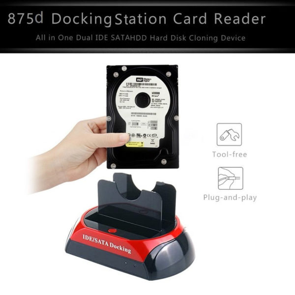 Docking station 875D pour HDD SSD 2.5 3.5 SATA IDE image #00