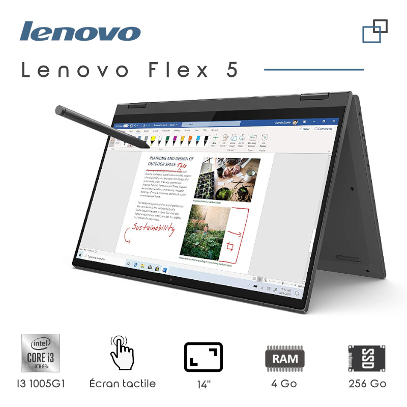 Lenovo Flex 5 I3-1005G1 4Go 256 SSD 14 FHD W10H image #0