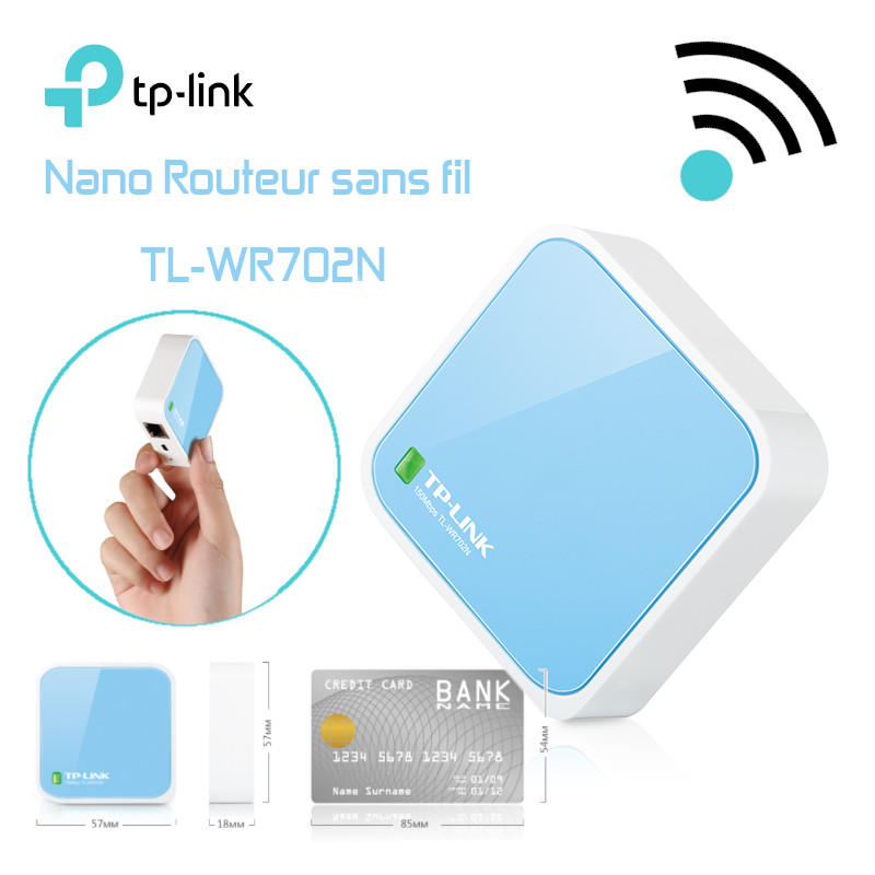 Nano Routeur TP-Link TL-WR702N sans fil 150Mbps image #00