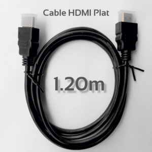 Cable HDMI Plat 1.2m Haut Débit Ethernet