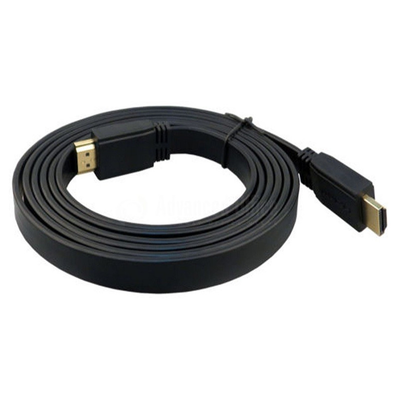 Cable HDMI Plat 3m CAPSYS Noir, Ethernet version 1.4b - CAPMICRO