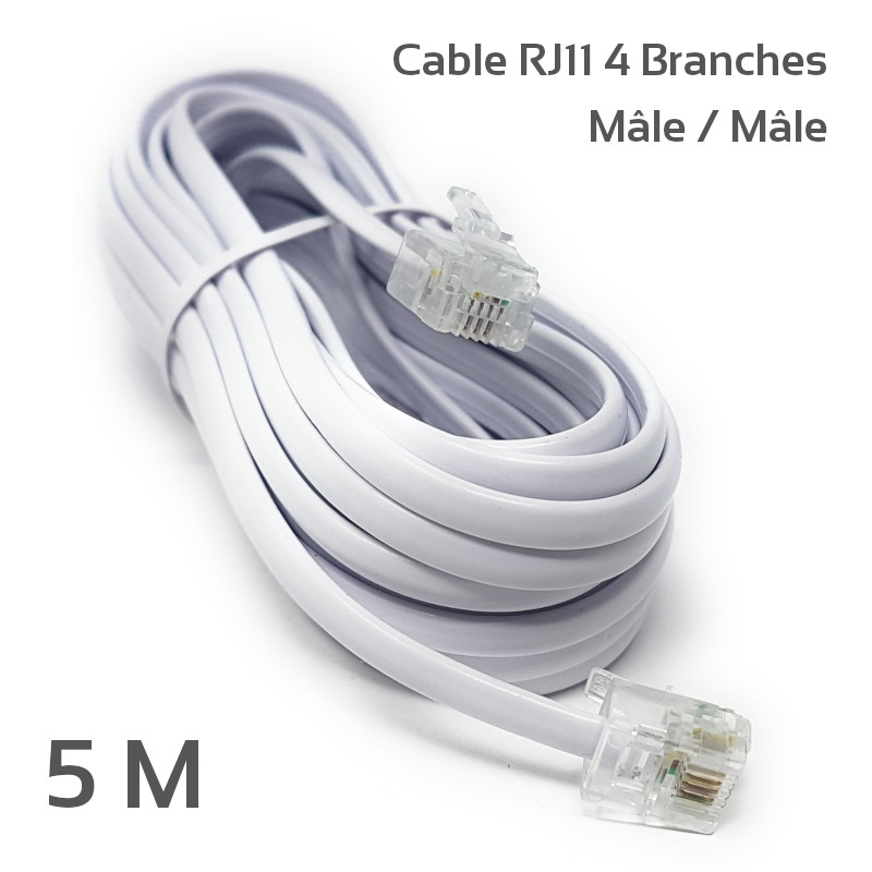 Câble réseau téléphonique RJ11 - RJ11