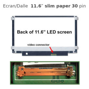 Dalle 11.6″ slim paper 30 pin pour pc portable N116BGE-EB2 REV.C1