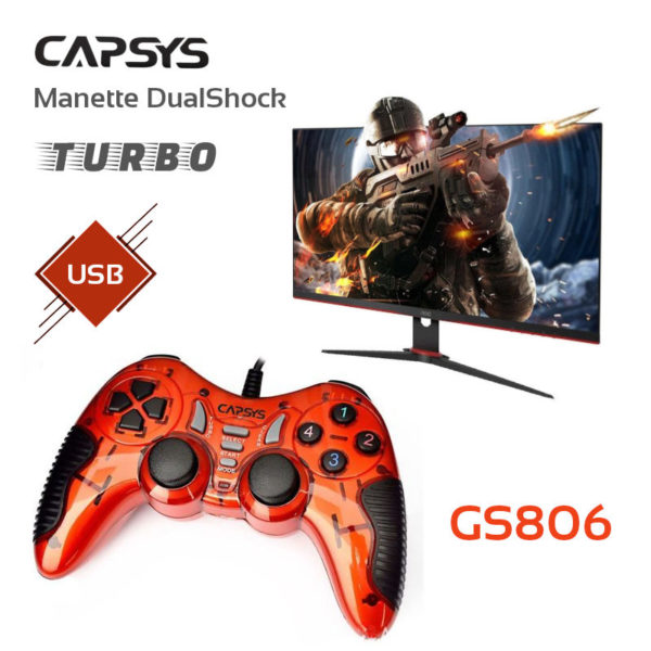 Manette de Jeux USB avec Vibration CAPSYS GS806 image #01