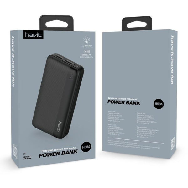 POWER BANK HAVIT 10000mAh H584 avec indicateur LED image #02