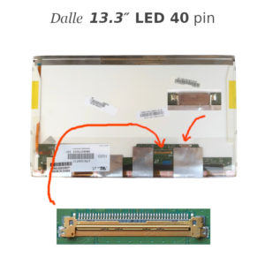 Dalle 13.3″ LED 40 pin pour pc portable 1366x768 LTN133AT17-102