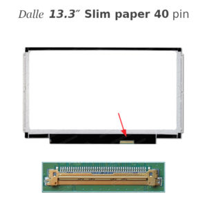 Dalle 13.3″ paper 40 pin slim pour pc portable 1366×768 B133XW03 V.1 HW1B