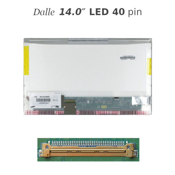 Dalle 14.0″ LED 40 pin pour pc portable 1366x768 LTN140AT07-L01