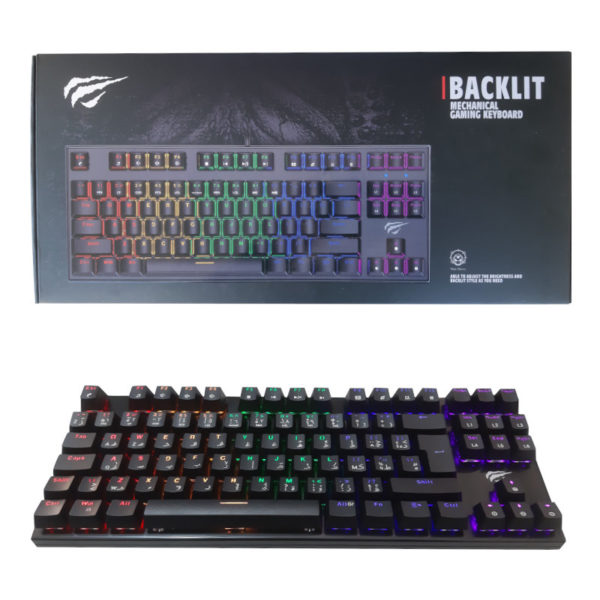 Clavier Gaming Mécanique Havit gamenote KB857L RGB Qwerty + arabe image #02