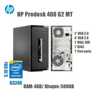 HP Prodesk 400-G2 MT Pentium G3240 4GB 500GB Occas image #01