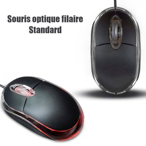 Souris optique filaire Standard USB 2.0 1000 DPI