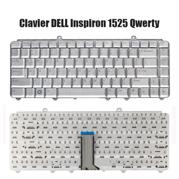 Clavier DELL Inspiron 1525 Qwerty argent chromé