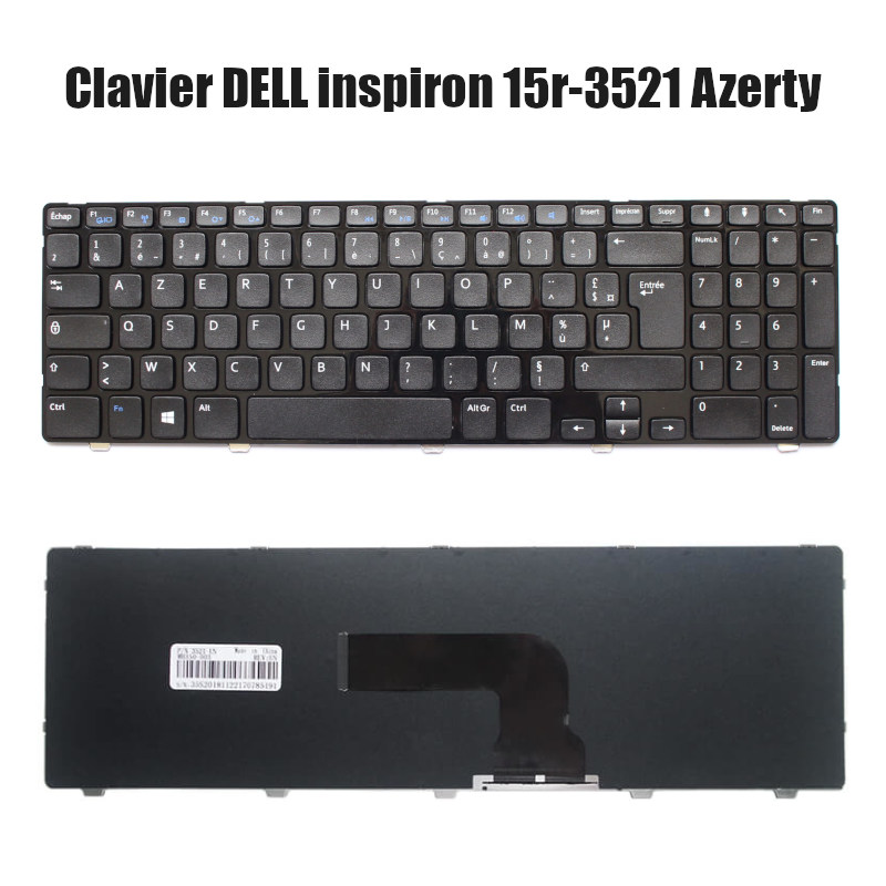 Clavier DELL Inspiron 15r-3521 Azerty avec pavé numérique - CAPMICRO