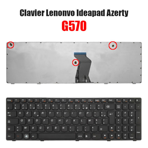 Clavier Lenovo Ideapad G570 Azerty Noir + pavé numérique