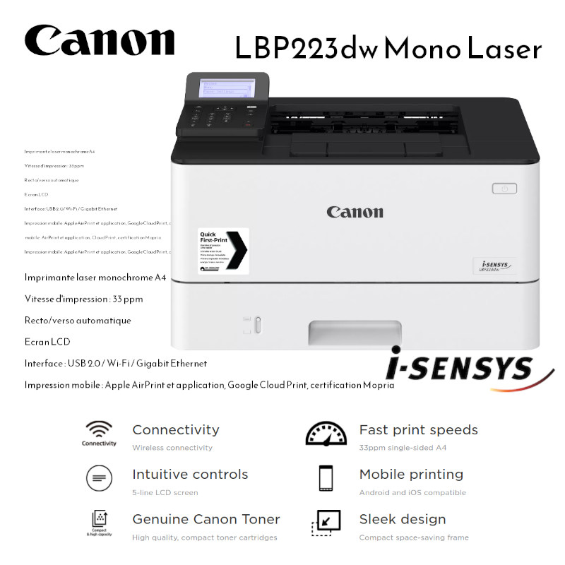 Imprimante Laser - CANON i-SENSYS MF113W - Multifonction