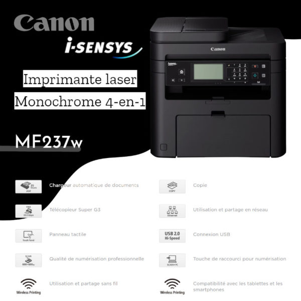 Imprimante Canon Laser Monochrome MF237w 4-en-1 image #00