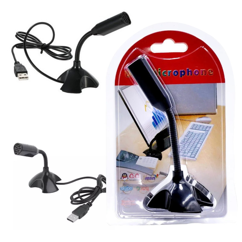 Microphone Noir USB avec Fil Micro À Main Pour 360 PC Accessoire