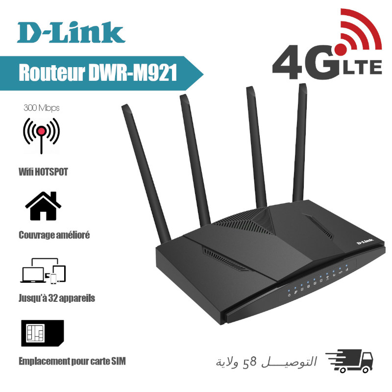 Modem Routeur DLINK DWR-M921 WIFI 4G-LTE - CAPMICRO