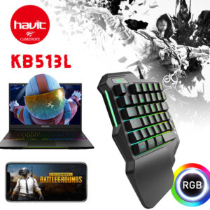Clavier Gaming Havit KB513L One-Hand RGB Inerface USB image #01