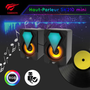 Haut-parleurs RGB Havit SK210 Gamenote mini filaire USB image #01