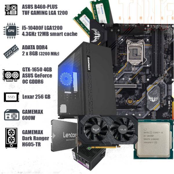 Config i5-10400F B460+ GTX-1650-4GB 16GB 256SSD