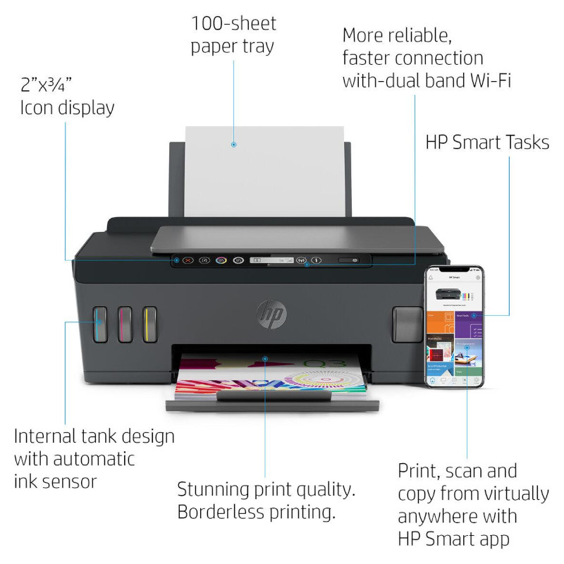 Imprimante HP Smart-Tank 515 Tout-en-un sans fil - CAPMICRO