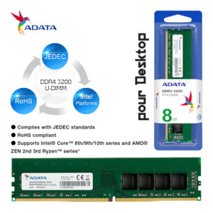 RAM 8GB DDR4 3200MHz 1.2V ADATA pour Desktop