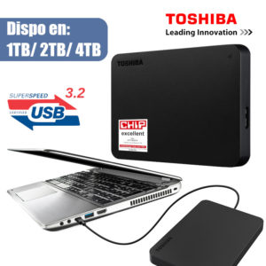 Disque Dur externe Toshiba 1TB 2TB 4TB USB 3.2 Noir