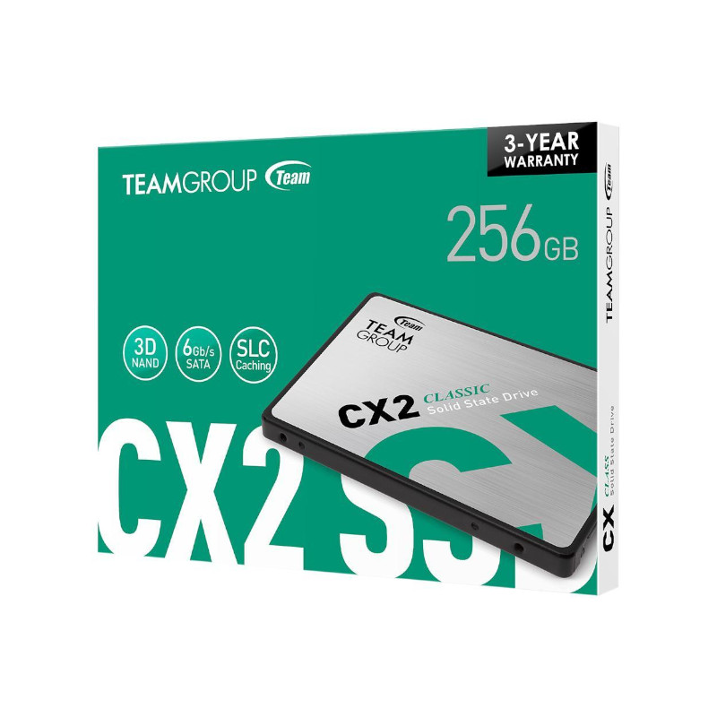 Disque SSD 256GB TeamGroup CX2 3D NAND 6GB/s - CAPMICRO