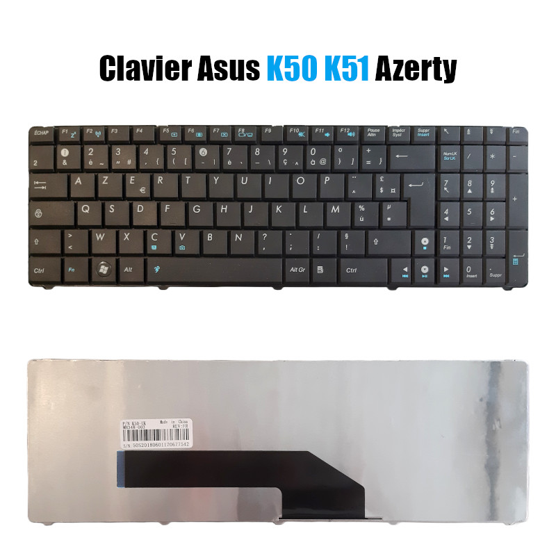 Clavier Asus K50 K51 Azerty Azerty Noir avec pavé - CAPMICRO