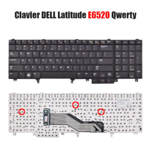Clavier DELL Latitude E6520 Qwerty pour pc portable